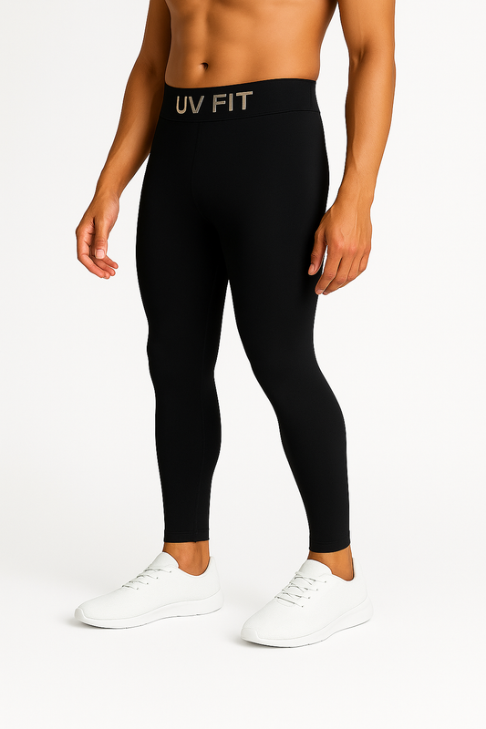 Men’s UV HOME High Elastic Fitness Leggings – Quick-Dry Sports Base Layer Pants for Autumn & Winter | Running, Yoga, Basketball & Training Tights