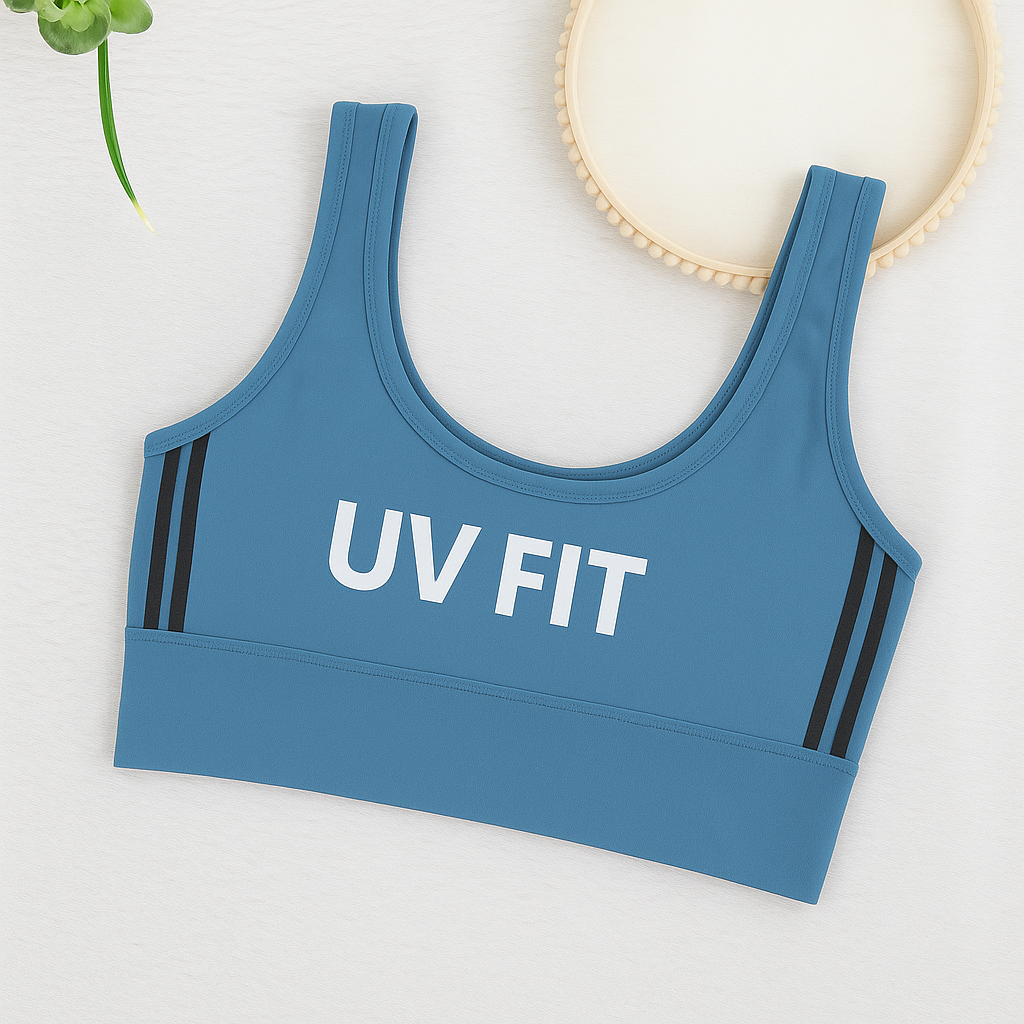 UV FIT Seamless Comfort Sports Bra – White