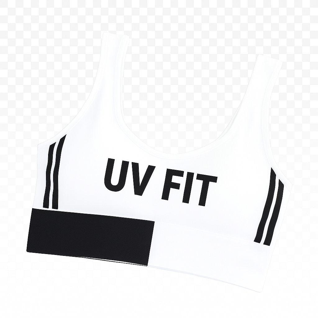 UV FIT Seamless Comfort Sports Bra – White