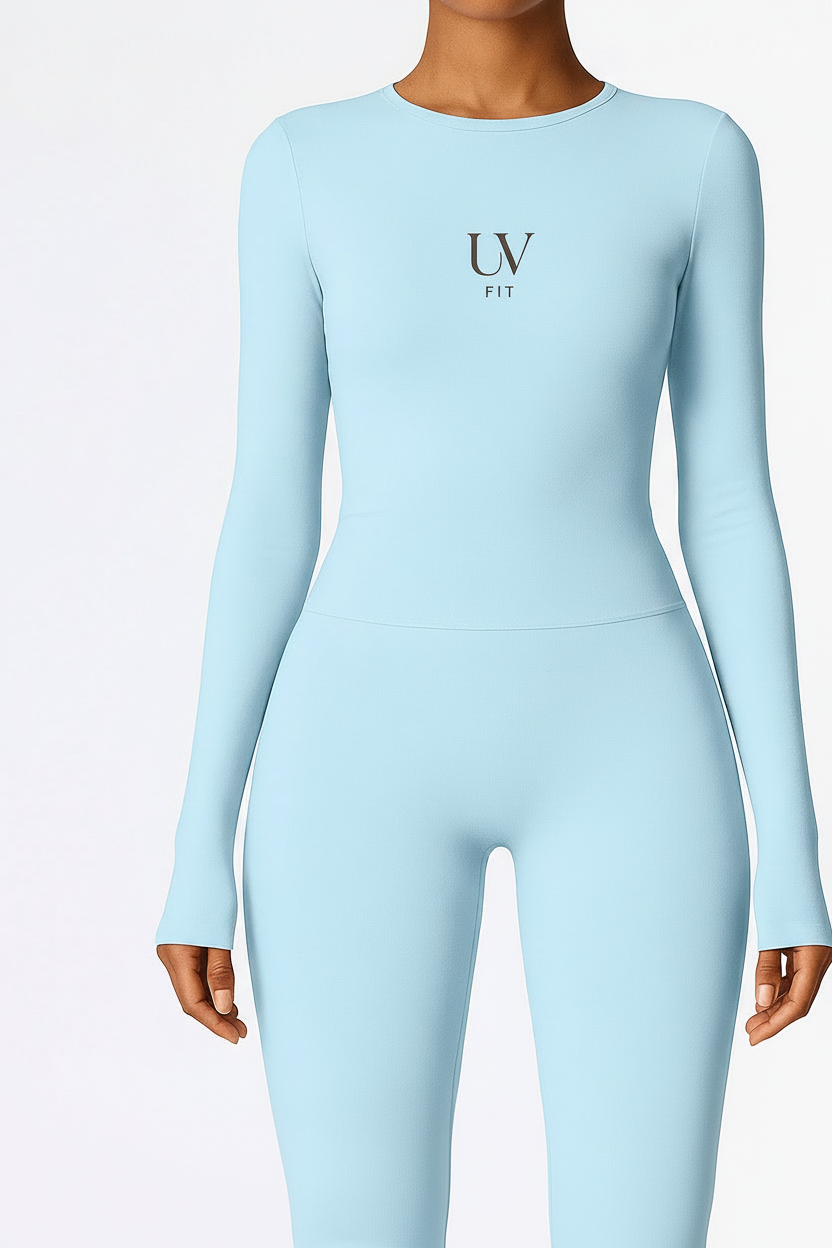 UV FIT Women’s Long Sleeve Seamless Activewear Bodysuit