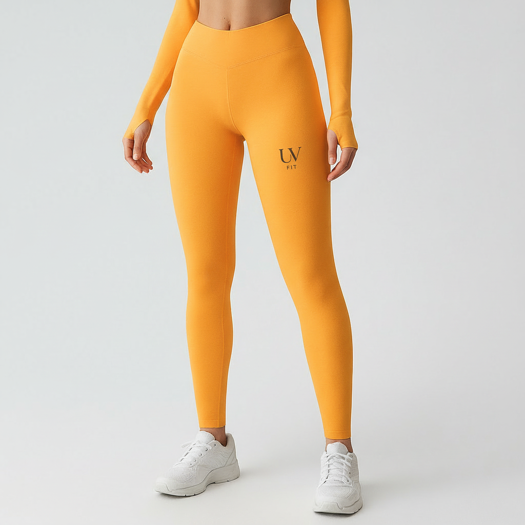 UV FIT High-Waisted Seamless Leggings – Sculpting, Stretch & Comfort