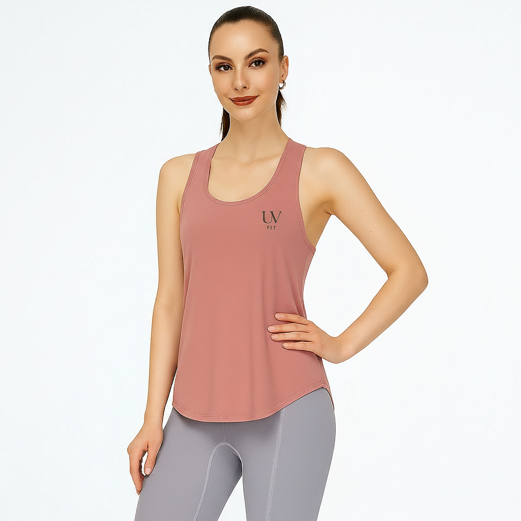 UV FIT Women’s Loose Sports Vest – Sleeveless Yoga Top