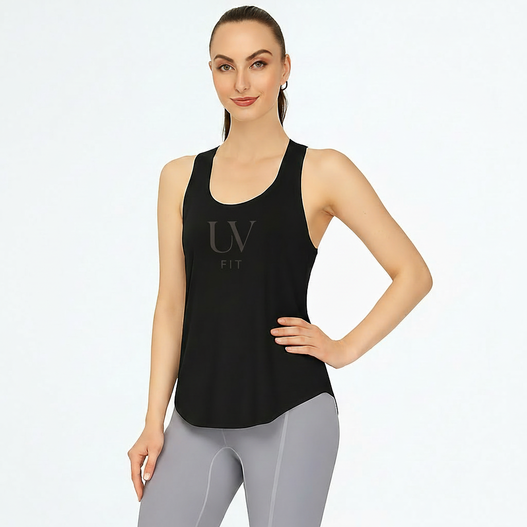 UV FIT Women’s Loose Sports Vest – Sleeveless Yoga Top