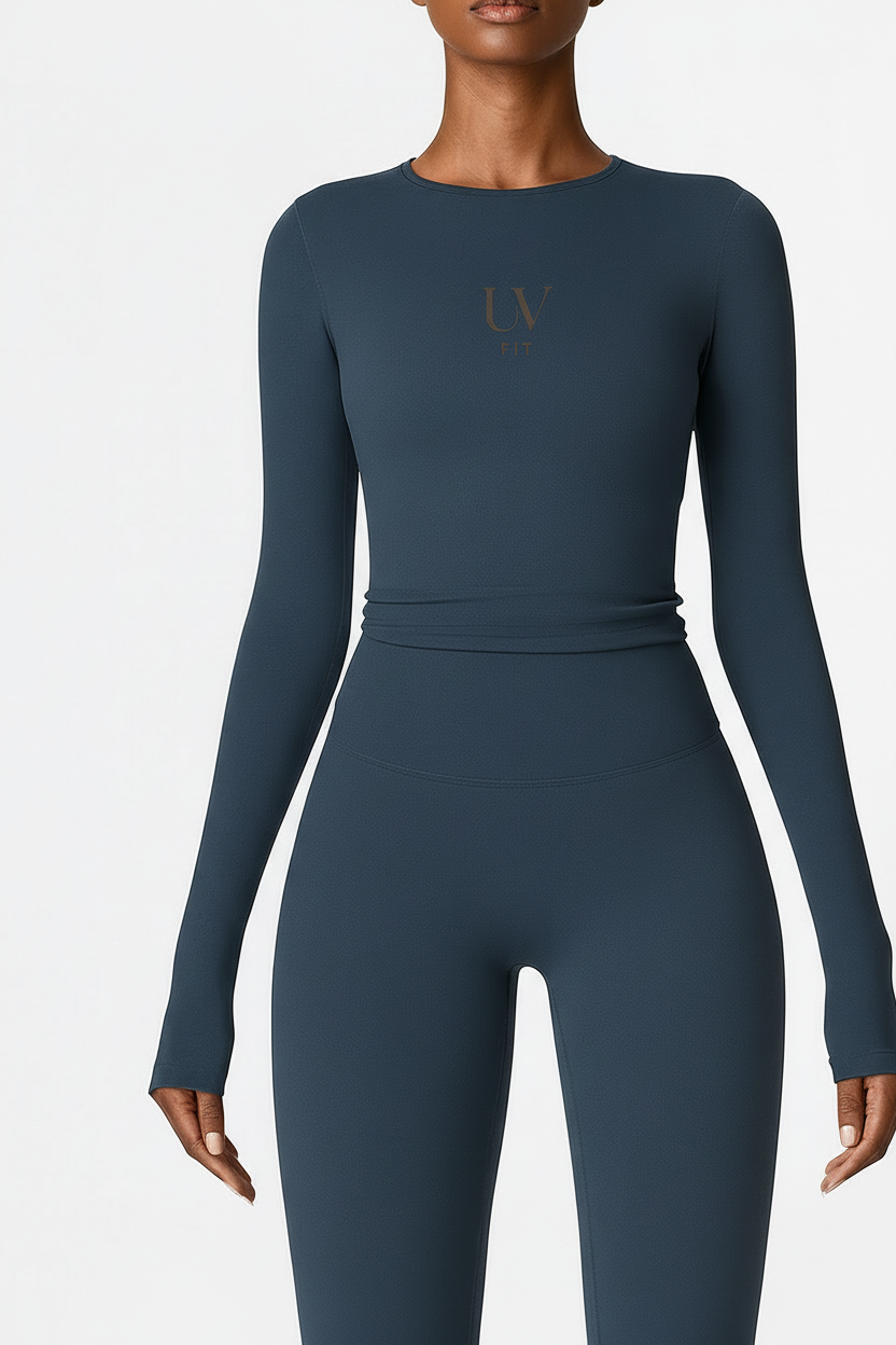UV FIT Women’s Long Sleeve Seamless Activewear Bodysuit