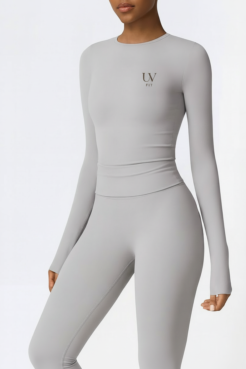 UV FIT Women’s Long Sleeve Seamless Activewear Bodysuit
