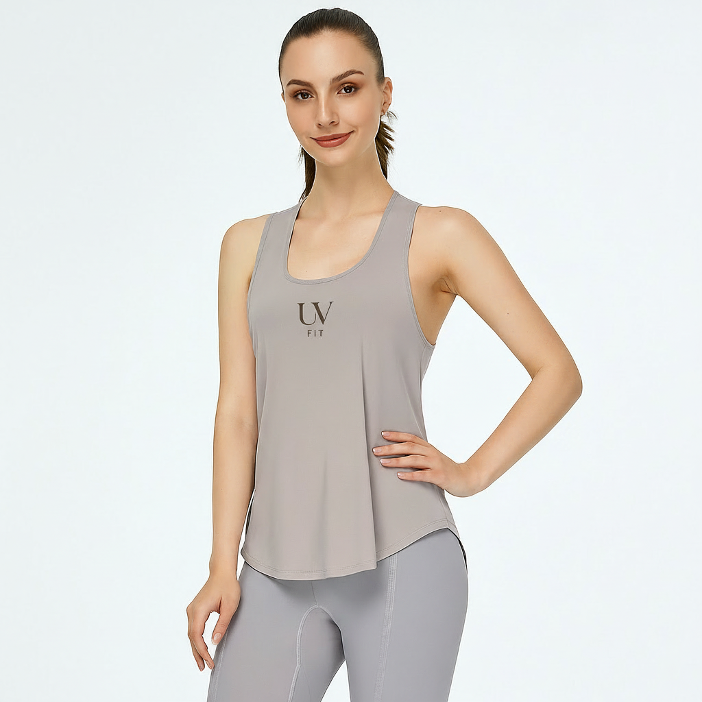 UV FIT Women’s Loose Sports Vest – Sleeveless Yoga Top