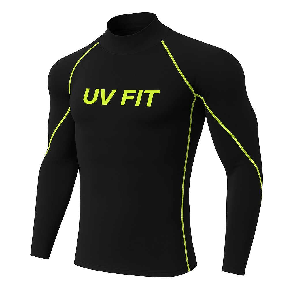 Men’s UV FIT Long Sleeve Compression T-Shirt – Quick-Dry Sports Top for Bodybuilding, Running & Gym | Tight Fitness Rashguard