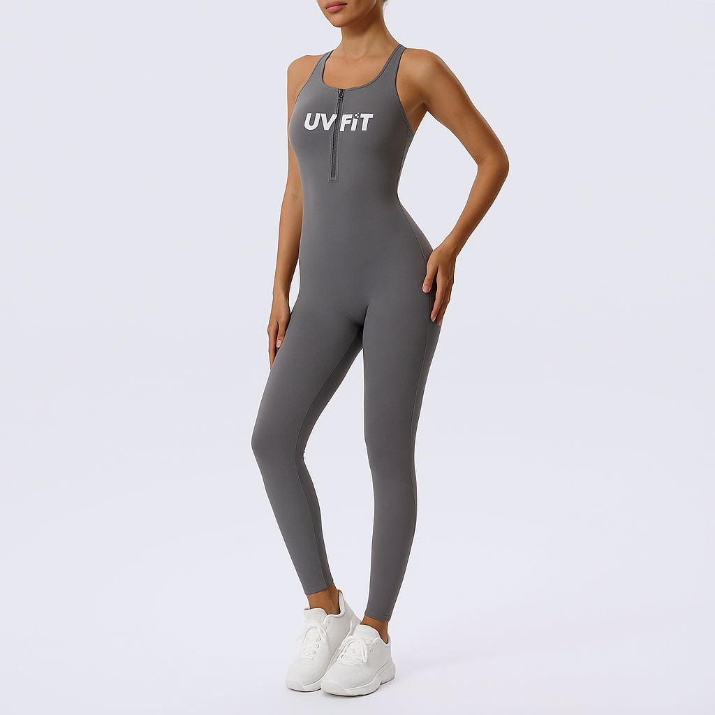 UV FIT Women’s Central Zip Athletic Jumpsuit