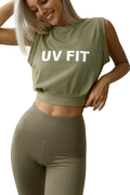 UV FIT Crop Top Cotton Shirts