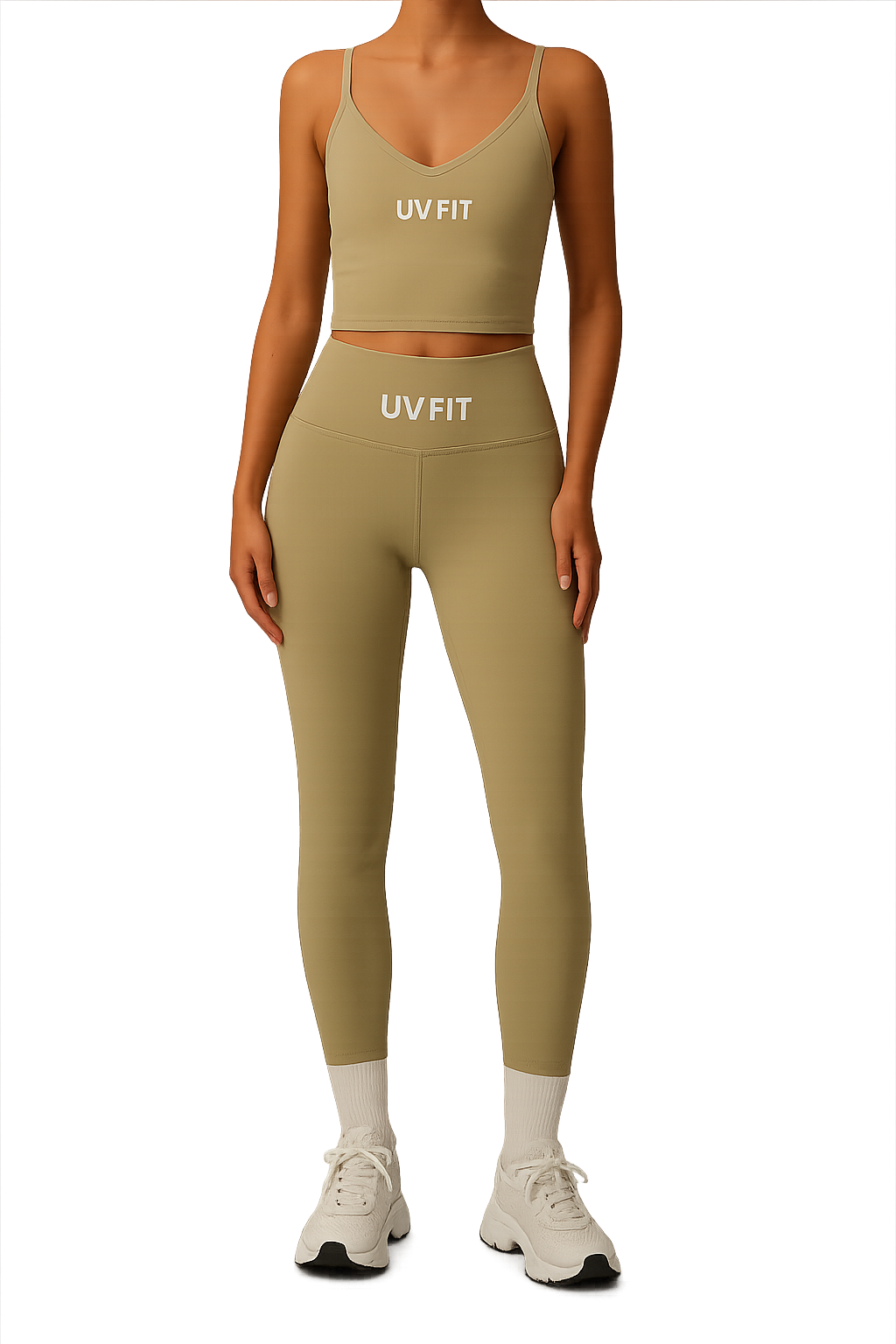 UV FIT Women’s Seamless Activewear Set – Crop Top & High-Waist Leggings