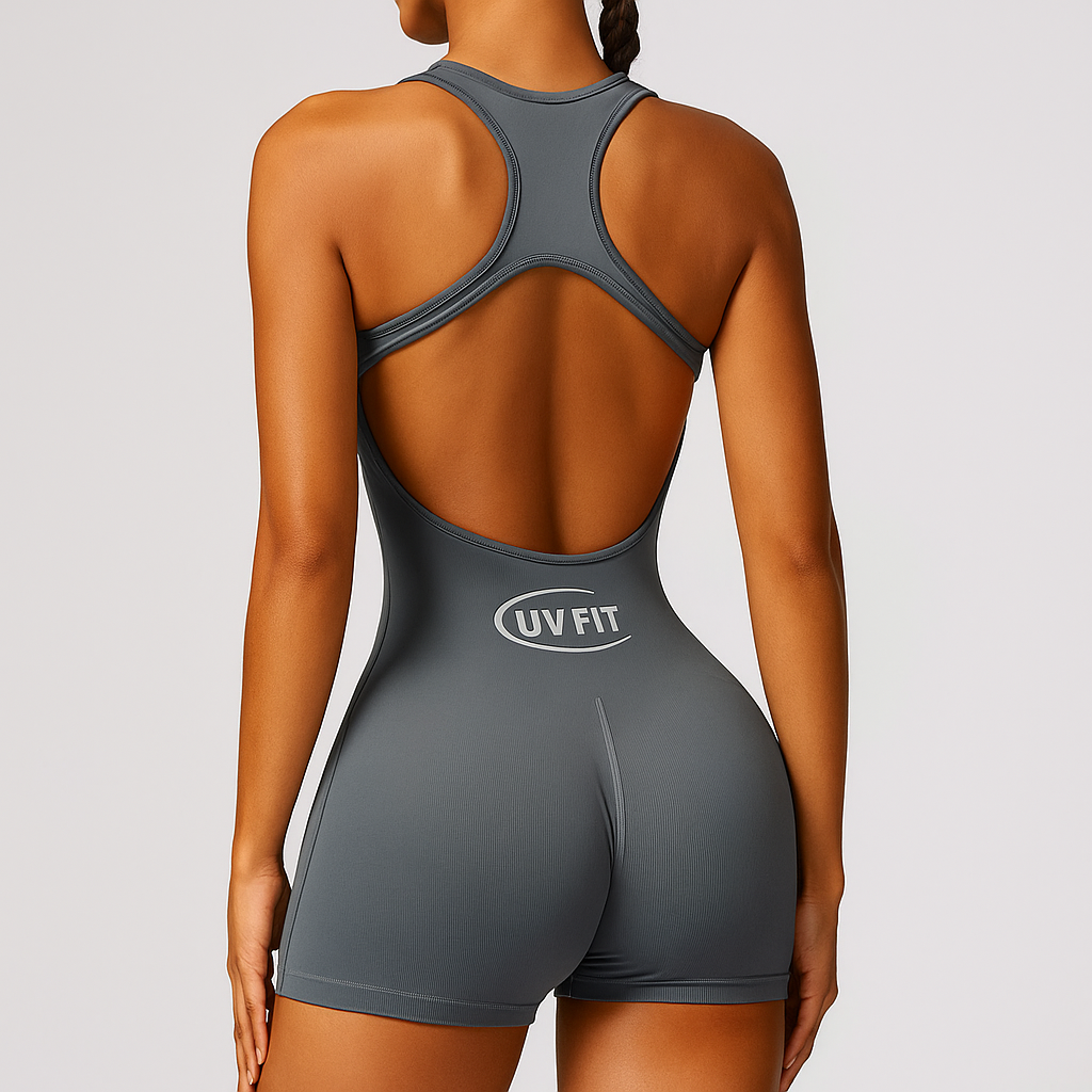 UV FIT Cloud Rise Blue One-Piece Yoga Jumpsuit