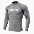 Men’s UV FIT Long Sleeve Compression T-Shirt – Quick-Dry Sports Top for Bodybuilding, Running & Gym | Tight Fitness Rashguard