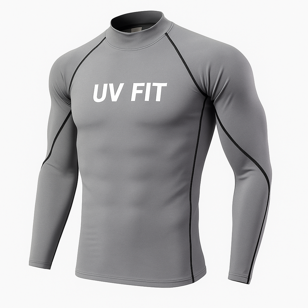 Men’s UV FIT Long Sleeve Compression T-Shirt – Quick-Dry Sports Top for Bodybuilding, Running & Gym | Tight Fitness Rashguard
