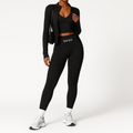 UV FIT Activewear Set – Zip Crop Top & High-Waisted Leggings