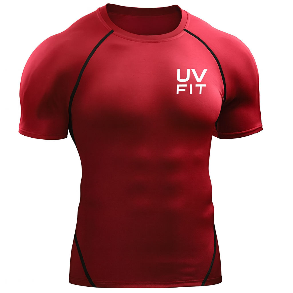 UV FIT 2025 Compression T-Shirt for Men – Quick-Dry Athletic Gym & Running Sportswear
