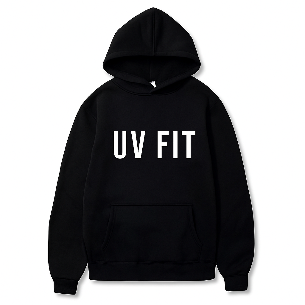 UV FIT Essential Black Hoodie