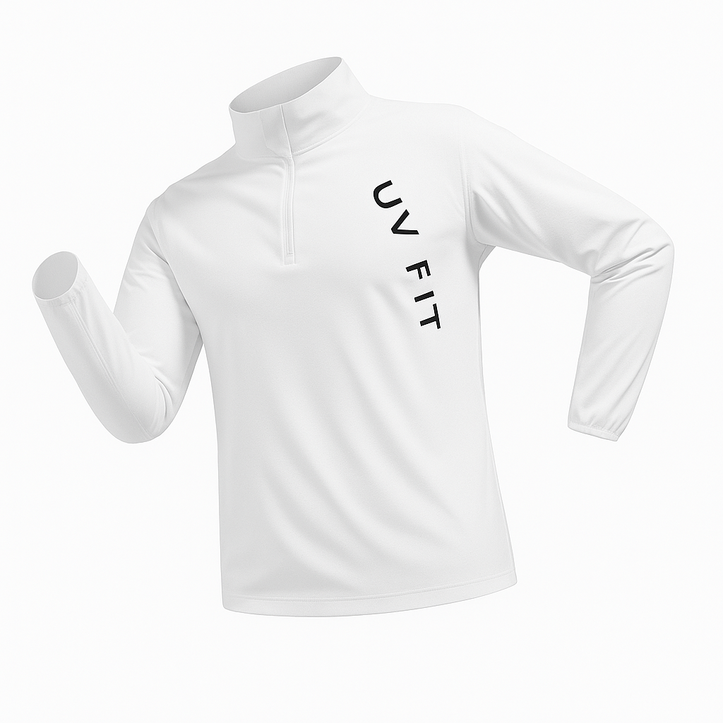 UV Fit 2025 Men’s White Running Jacket