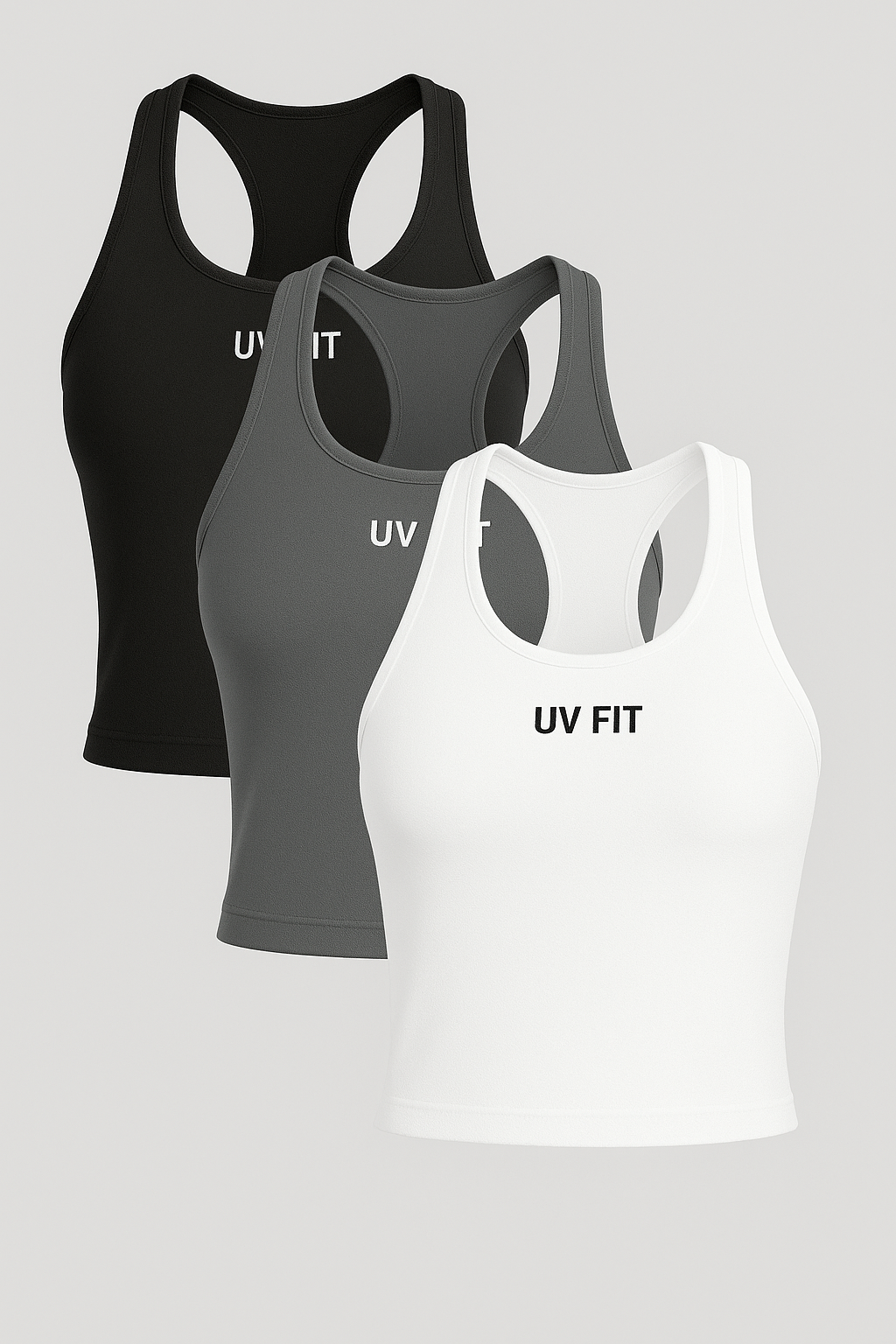 UV FIT 3-Piece Seamless Yoga Vest Set
