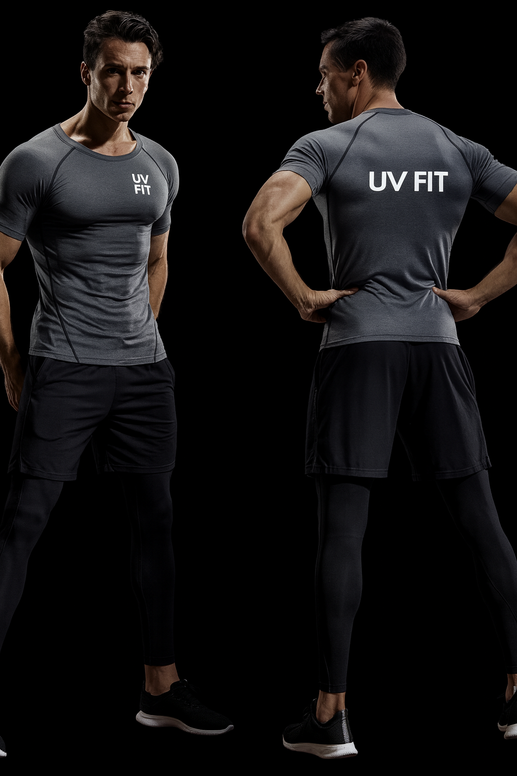 UV FIT 2025 Compression T-Shirt for Men – Quick-Dry Athletic Gym & Running Sportswear