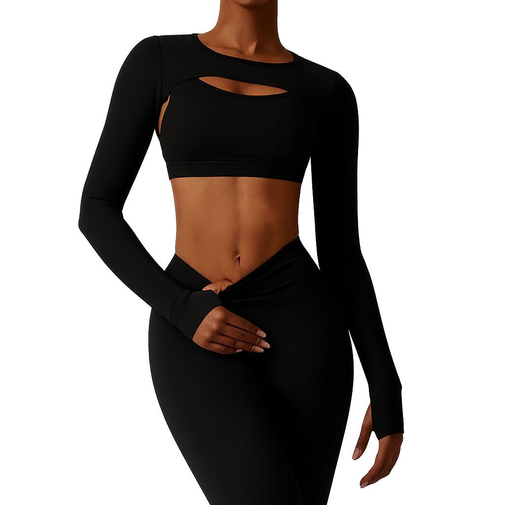 UV FIT – Mauve Seamless Long Sleeve Crop Top
