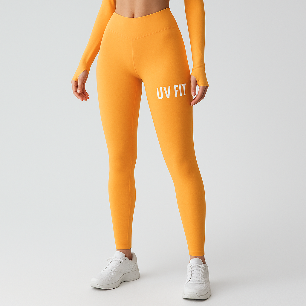 UV FIT High-Waisted Seamless Leggings – Sculpting, Stretch & Comfort
