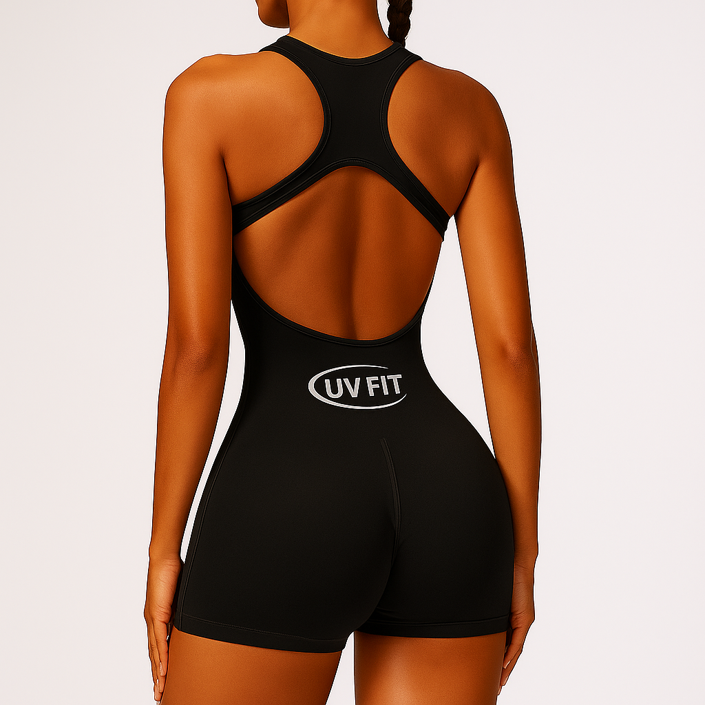 UV FIT Cloud Rise Blue One-Piece Yoga Jumpsuit