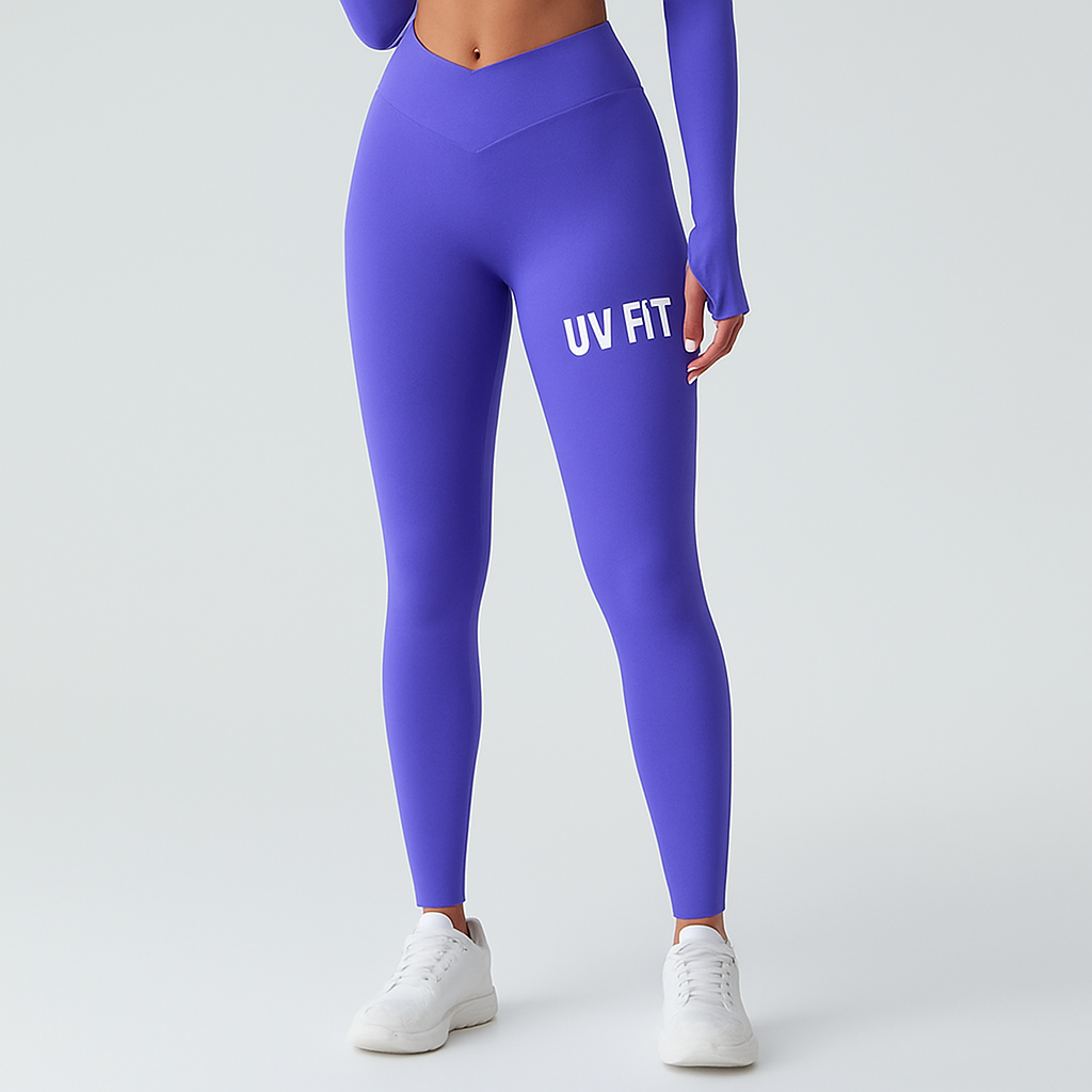 UV FIT High-Waisted Seamless Leggings – Sculpting, Stretch & Comfort