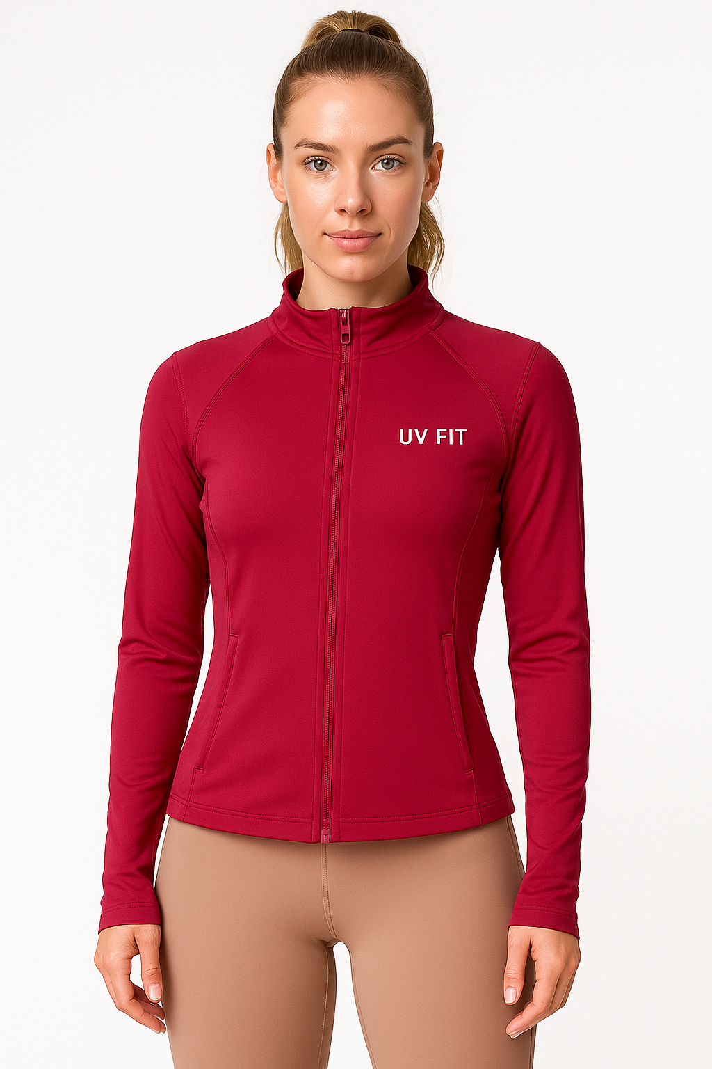 Quick-Drying Fitness Jacket with Stand-Up Collar