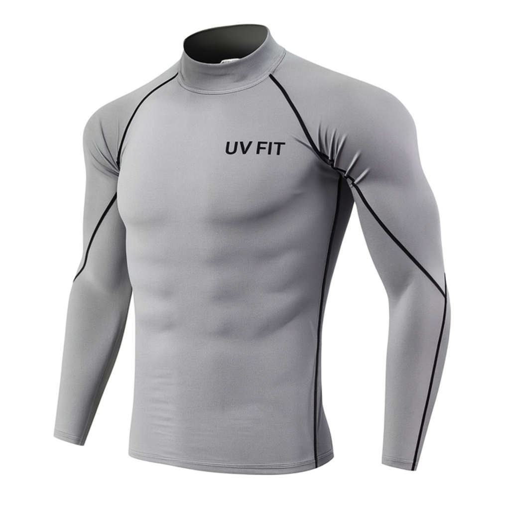 UV FIT Sports T-Shirt – Quick-Dry Long Sleeve Compression Top for Fitness