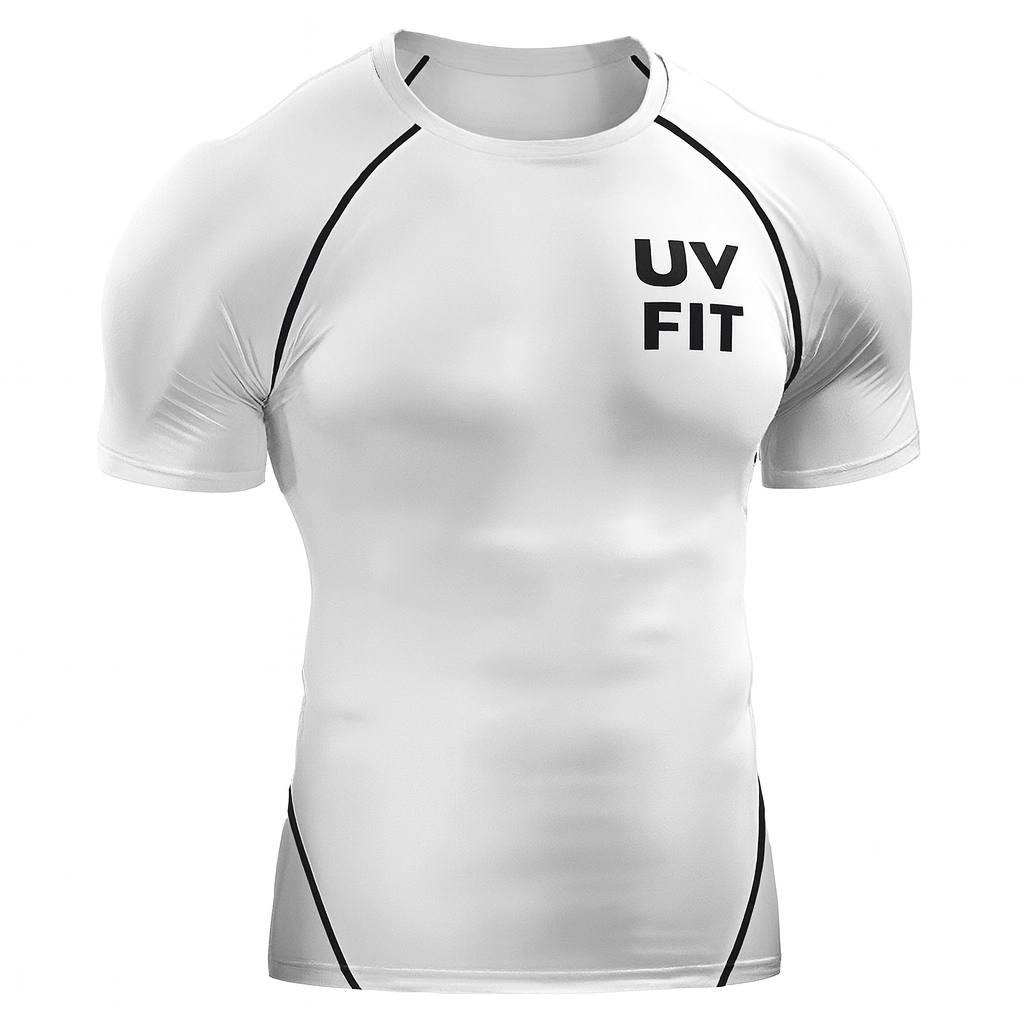 UV FIT 2025 Compression T-Shirt for Men – Quick-Dry Athletic Gym & Running Sportswear