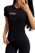 UV FIT Women's Yoga Shirt Short Sleeve Seamless Sports