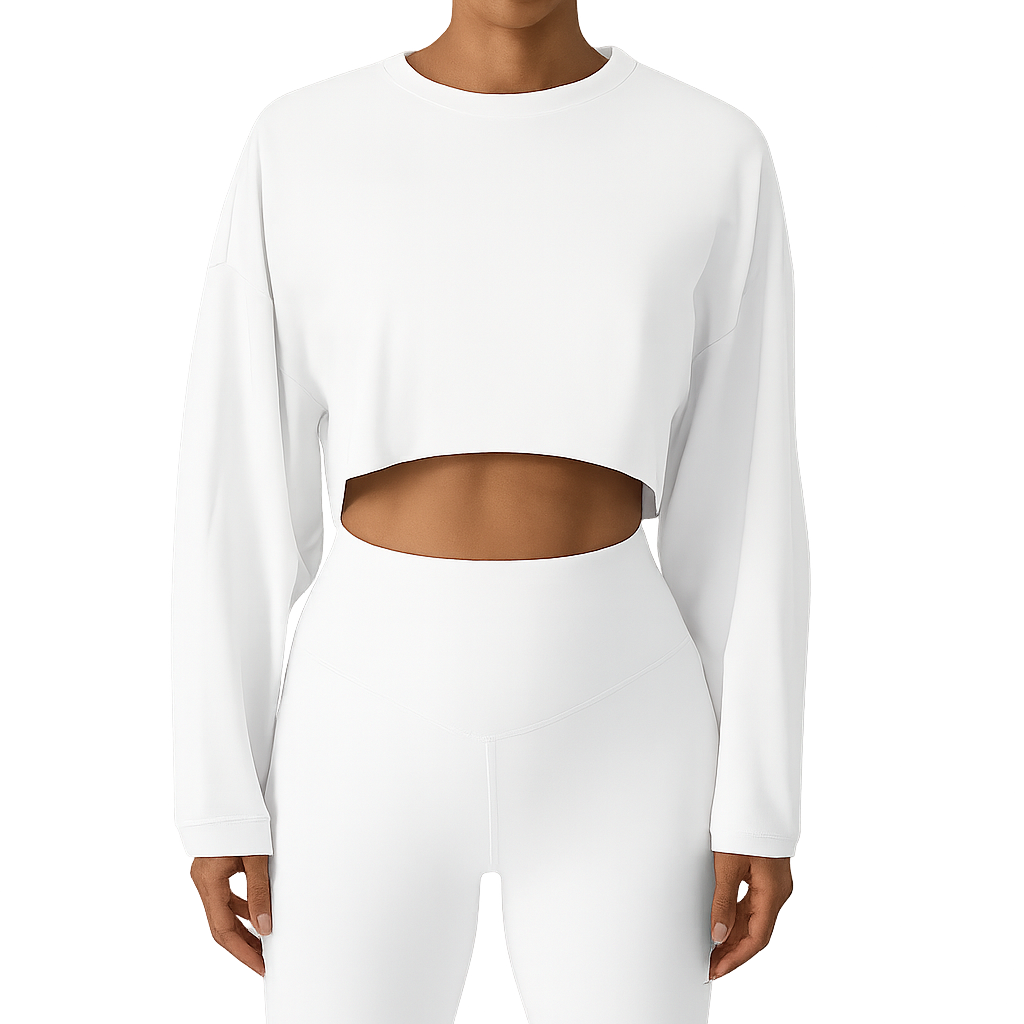 UV FIT Long-Sleeve Cropped Sweatshirt