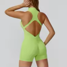 UV FIT Sleeveless Zip-Front Active Romper