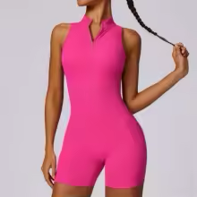 UV FIT Sleeveless Zip-Front Active Romper