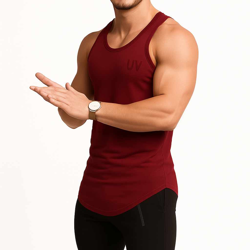 UV Fit Men’s Cotton Summer Fitness Vest