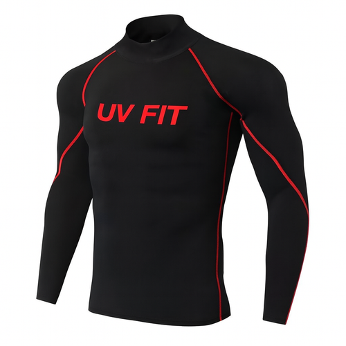 Men’s UV FIT Long Sleeve Compression T-Shirt – Quick-Dry Sports Top for Bodybuilding, Running & Gym | Tight Fitness Rashguard