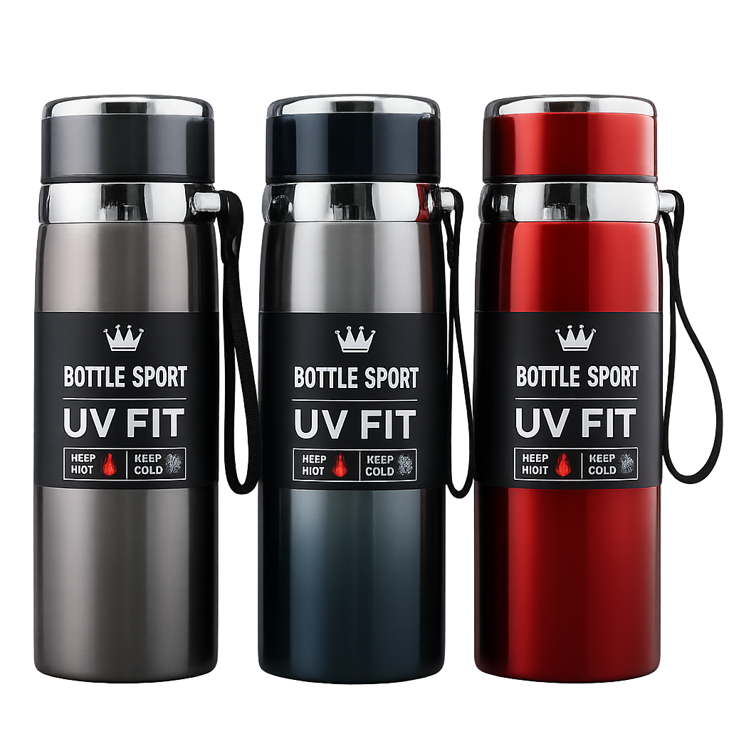 UV FIT Thermal Water Bottle 1000ml – Hot & Cold Insulated