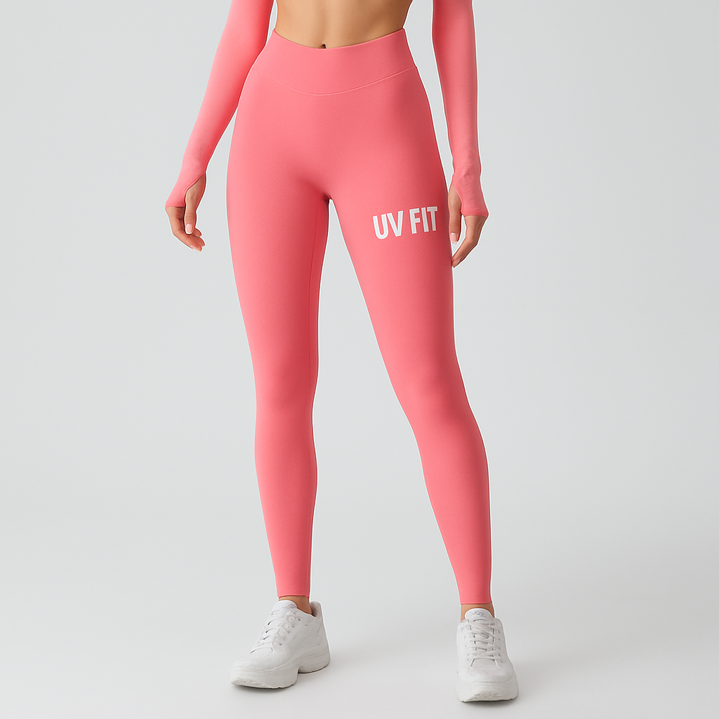 UV FIT High-Waisted Seamless Leggings – Sculpting, Stretch & Comfort