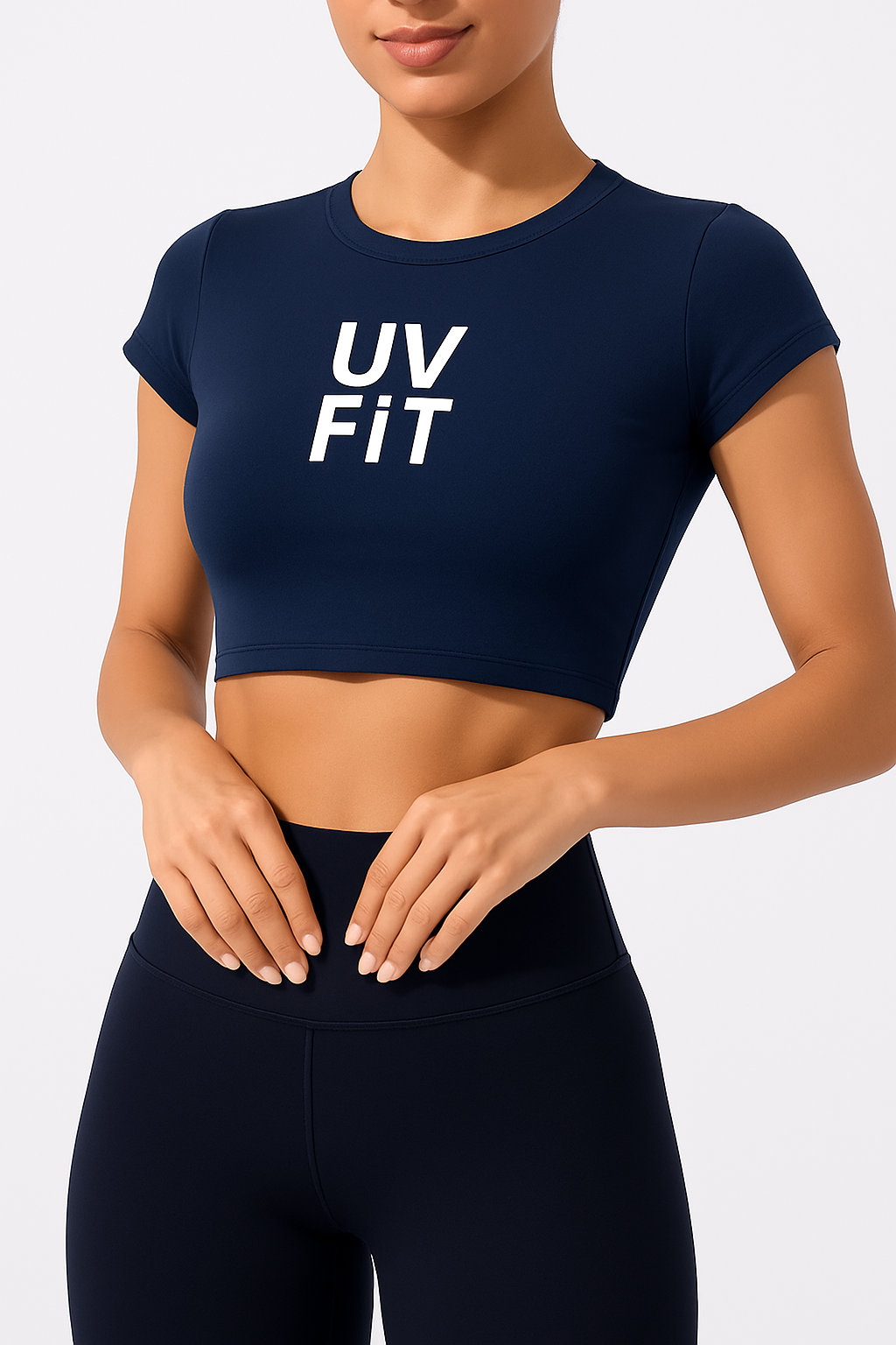 UV FIT Women’s Open-Back Crop Top – Activewear Tee