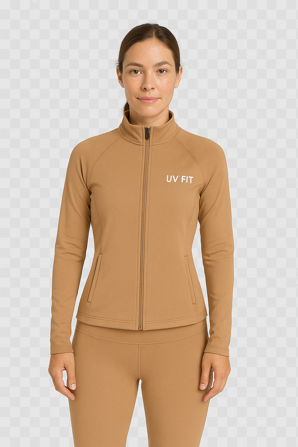 Quick-Drying Fitness Jacket with Stand-Up Collar