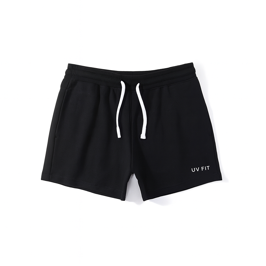 UV FIT Summer Cotton Gym Shorts Men's Sports Running Shorts Homme