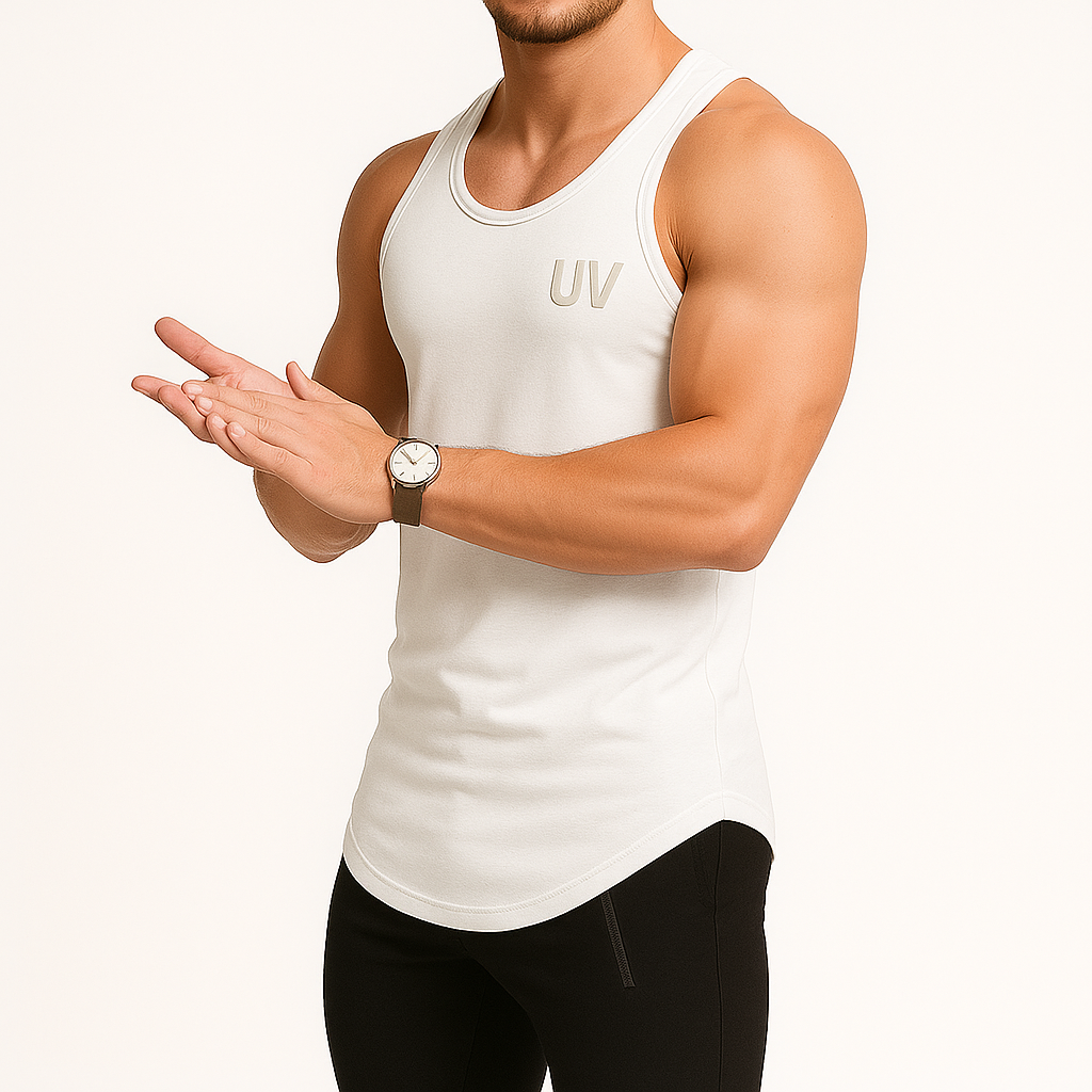 UV Fit Men’s Cotton Summer Fitness Vest