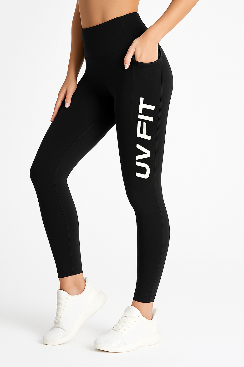 UV FIT Women’s High Waist Leggings with Logo