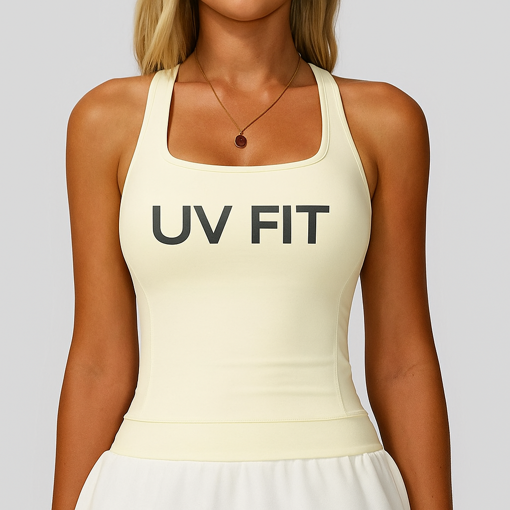 UV FIT 2025 Ladies Brushed Cotton Racerback Sports Vest