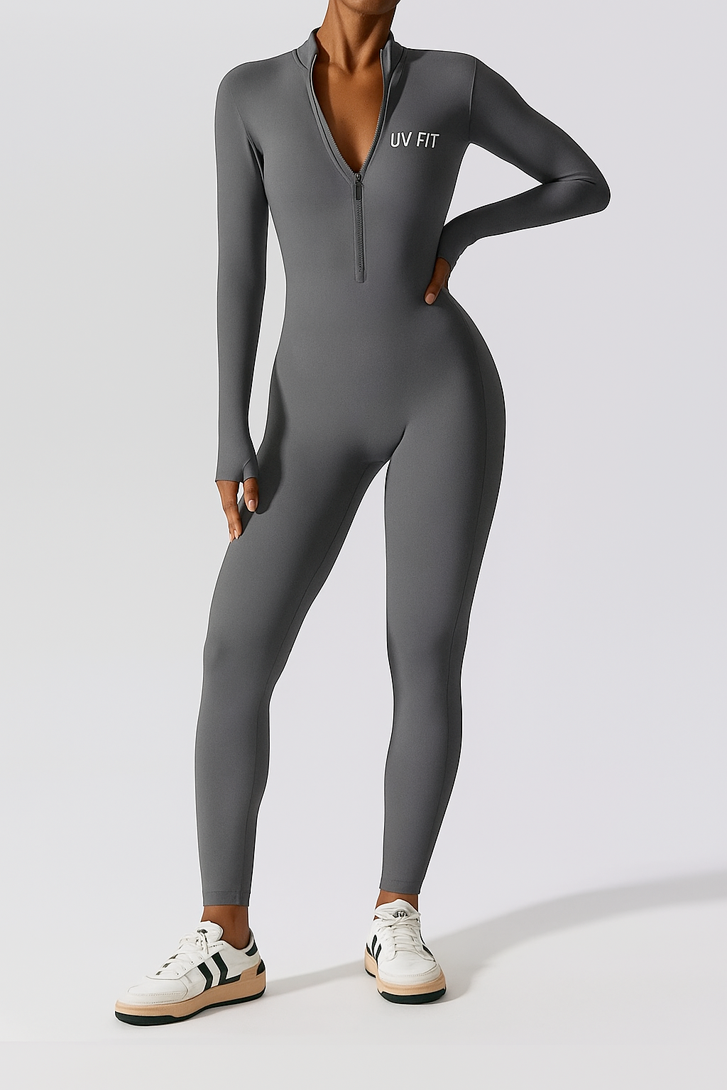 UV FIT Women’s Winterfleece Zippered Yoga Jumpsuit