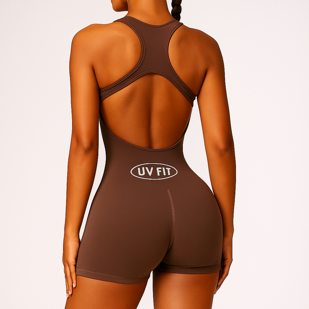 UV FIT Cloud Rise Blue One-Piece Yoga Jumpsuit