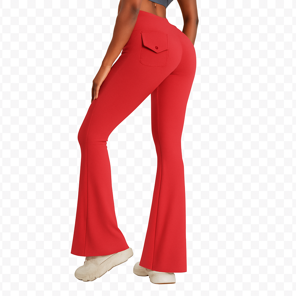 UV FIT High-Waisted Flared Black Leggings