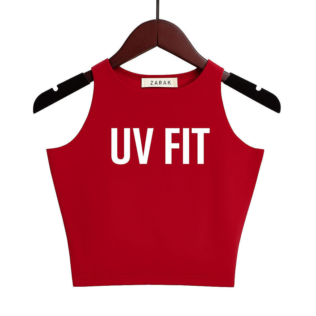 UV FIT 2025 New Women’s Cotton Crop Tank Top
