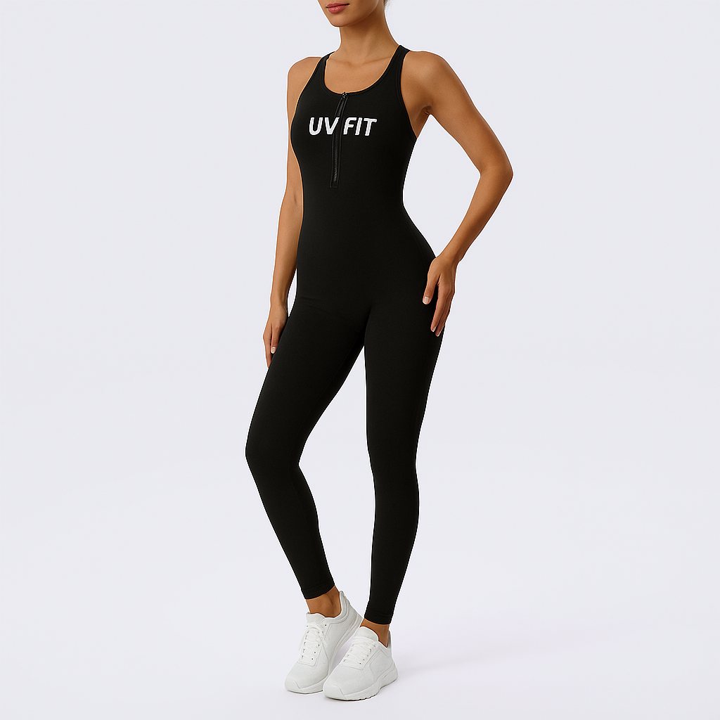 UV FIT Women’s Central Zip Athletic Jumpsuit