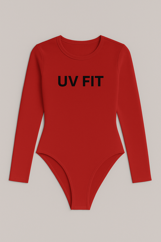 UV FIT O-Neck Long Sleeve Solid Bodysuit